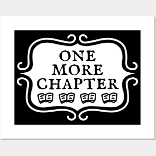 One More Chapter - Bookish Reading Typography Posters and Art